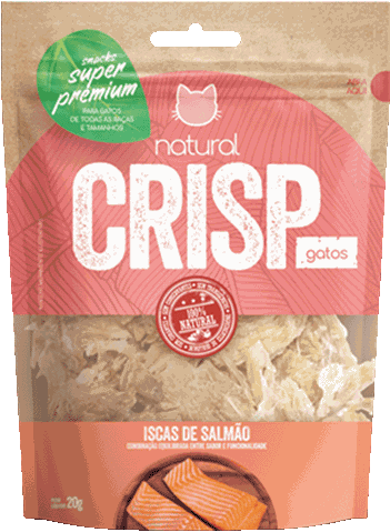 Snack Natural Crisp gato salmão
